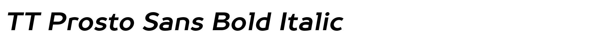 TT Prosto Sans Bold Italic image
