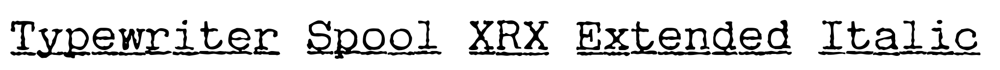 Typewriter Spool XRX Extended Italic image