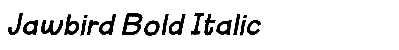 Jawbird Bold Italic