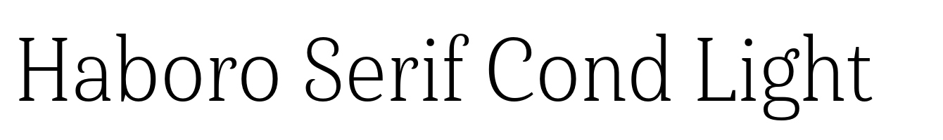 Haboro Serif Cond Light