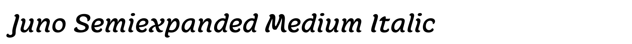 Juno Semiexpanded Medium Italic image