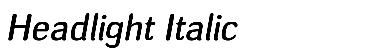Headlight Italic
