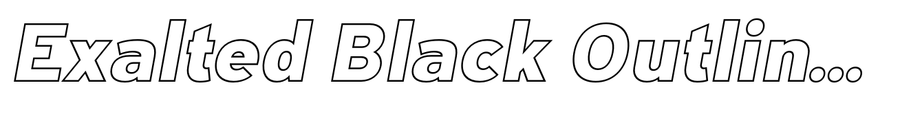 Exalted Black Outline Italic