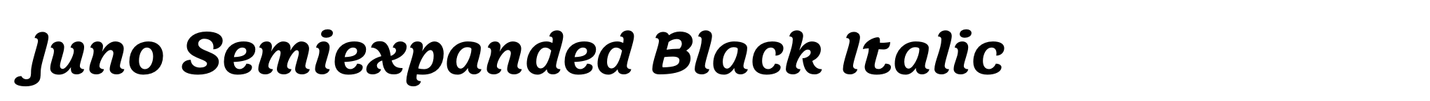 Juno Semiexpanded Black Italic image