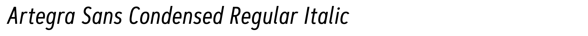 Artegra Sans Condensed Regular Italic image
