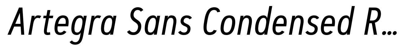 Artegra Sans Condensed Regular Italic