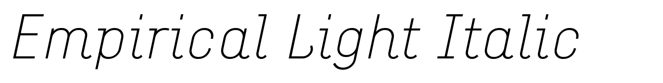 Empirical Light Italic