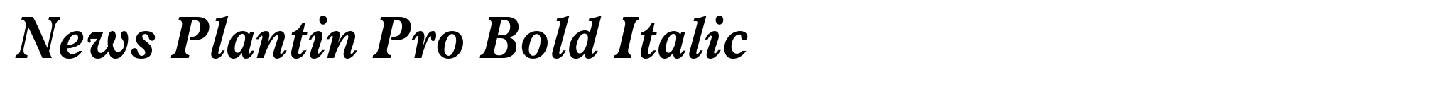 News Plantin Pro Bold Italic image