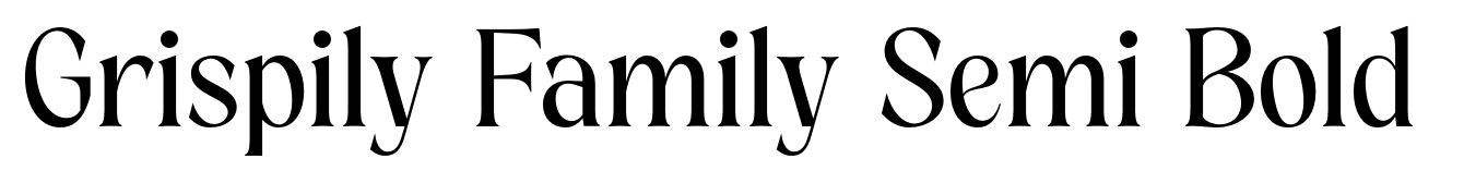 Grispily Family Semi Bold