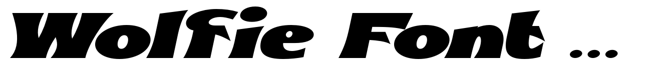 Wolfie Font Family Semi Bold Italic