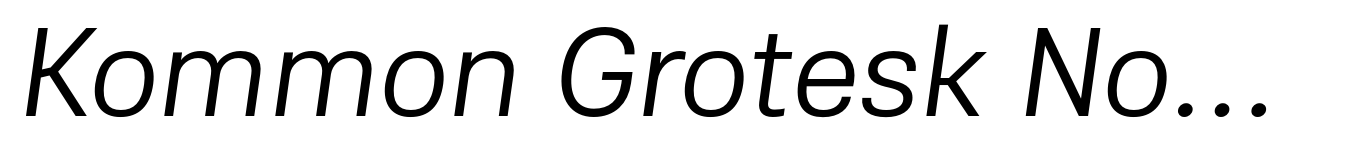 Kommon Grotesk Normal Italic