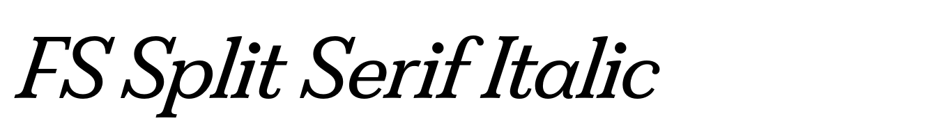 FS Split Serif Italic