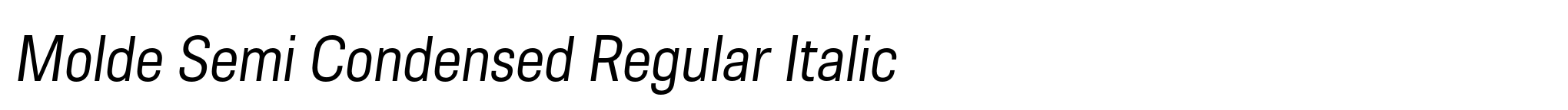 Molde Semi Condensed Regular Italic image