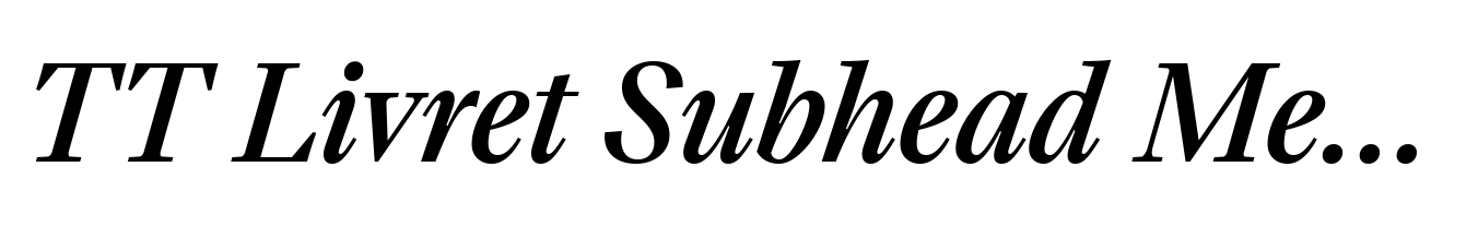 TT Livret Subhead Medium Italic