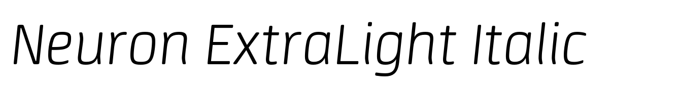 Neuron ExtraLight Italic
