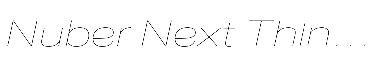 Nuber Next Thin Extended Italic