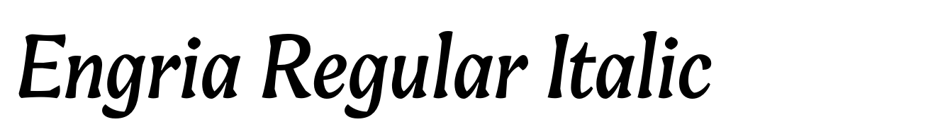 Engria Regular Italic