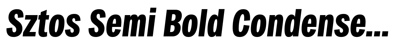 Sztos Semi Bold Condensed Italic