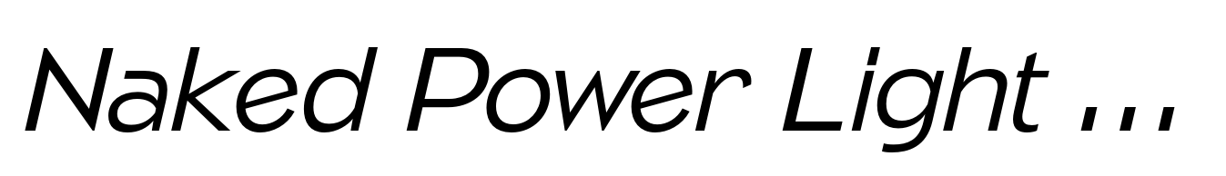 Naked Power Light Italic