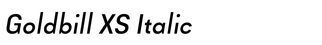 Goldbill XS Italic