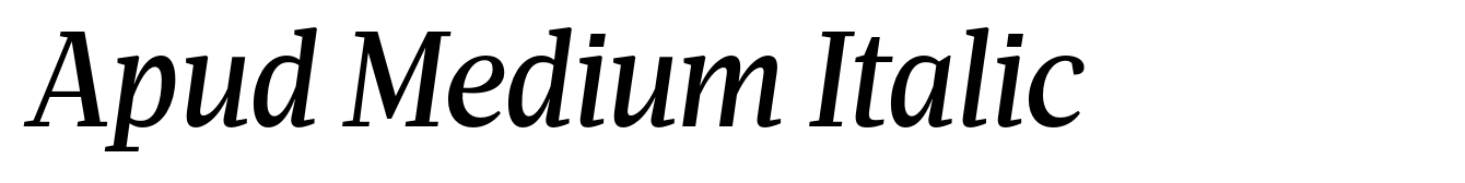 Apud Medium Italic
