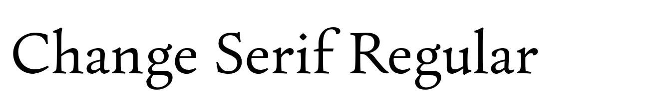 Change Serif Regular