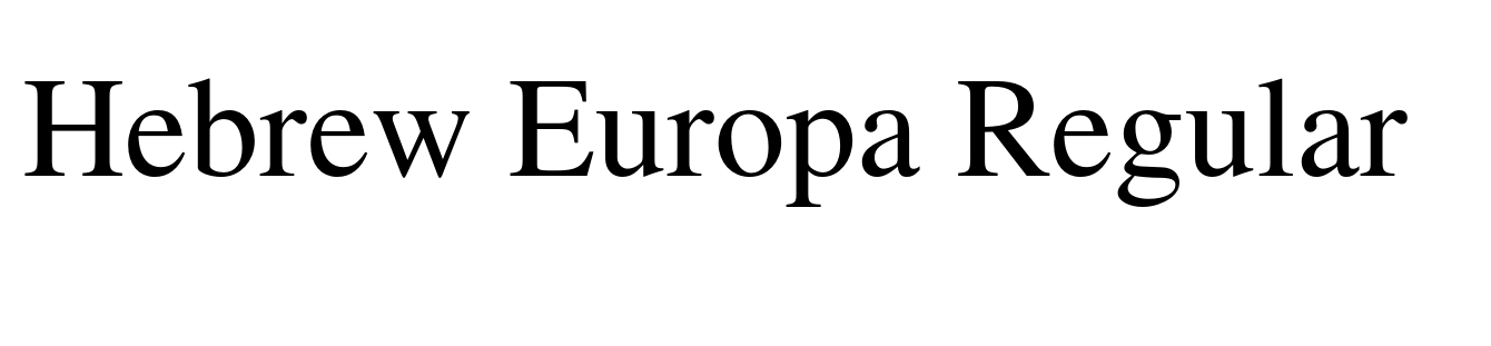 Hebrew Europa Regular