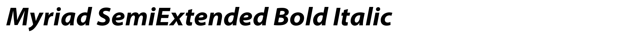 Myriad SemiExtended Bold Italic image