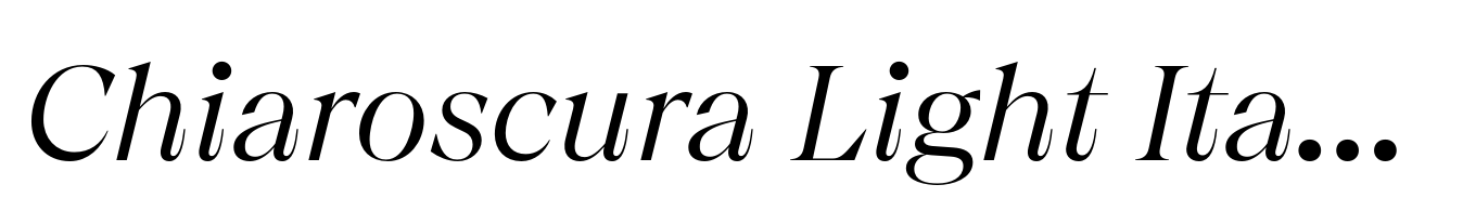 Chiaroscura Light Italic