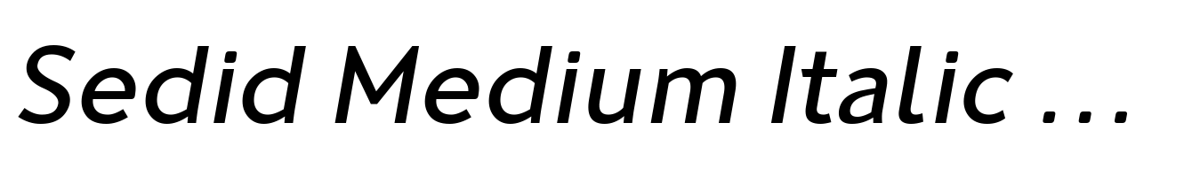 Sedid Medium Italic Wide