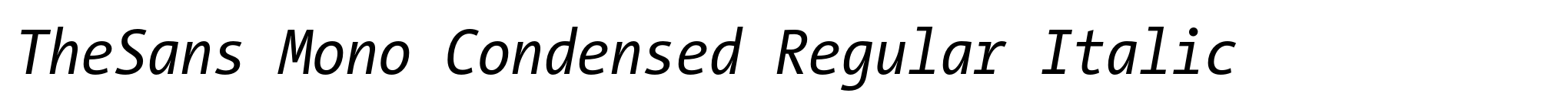 TheSans Mono Condensed Regular Italic image