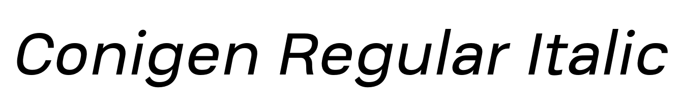 Conigen Regular Italic