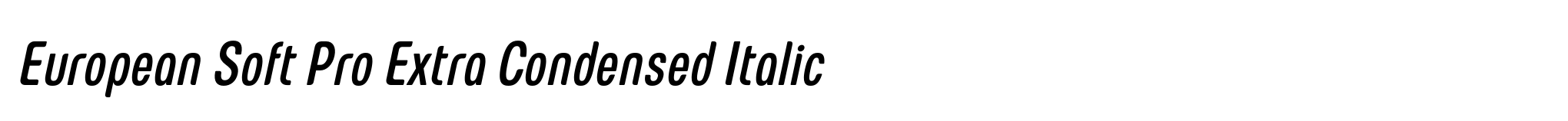 European Soft Pro Extra Condensed Italic image