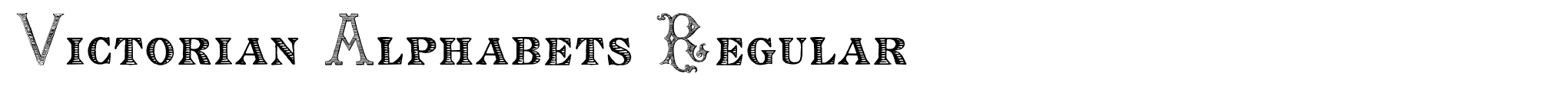 Victorian Alphabets Regular image