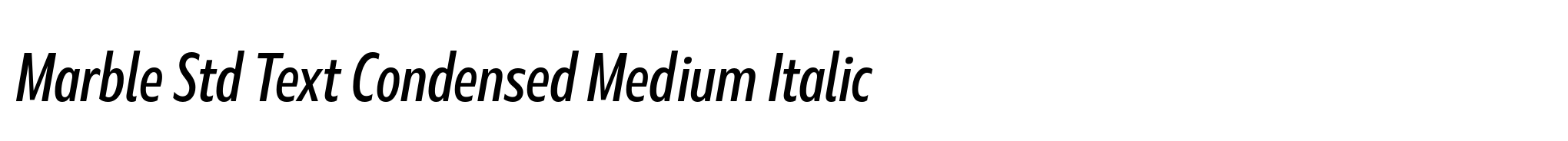 Marble Std Text Condensed Medium Italic image
