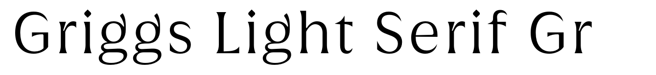 Griggs Light Serif Gr