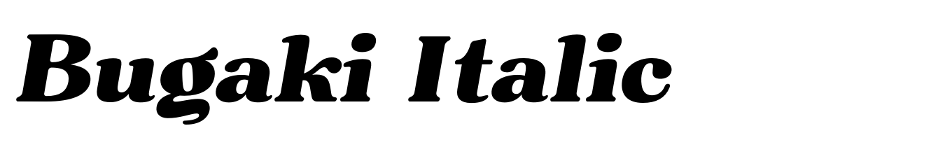 Bugaki Italic