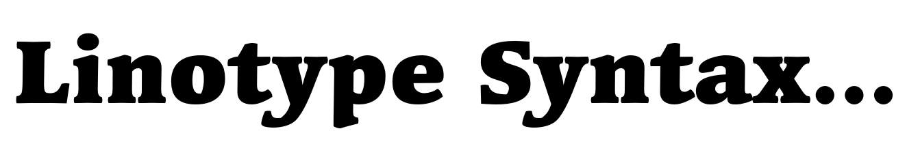 Linotype Syntax Serif Std Black