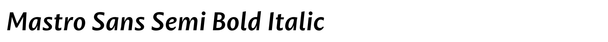Mastro Sans Semi Bold Italic image