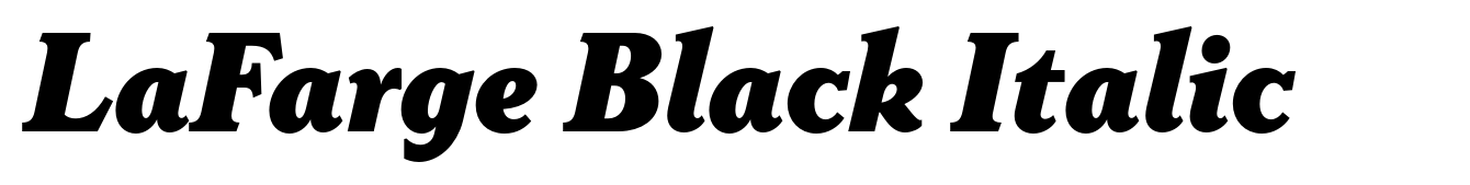 LaFarge Black Italic