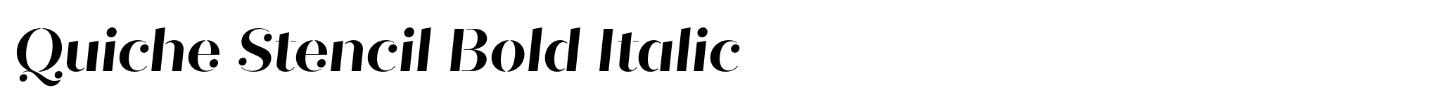 Quiche Stencil Bold Italic image