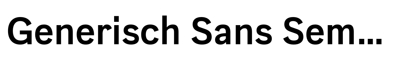 Generisch Sans Semi Bold Font, Webfont & Desktop