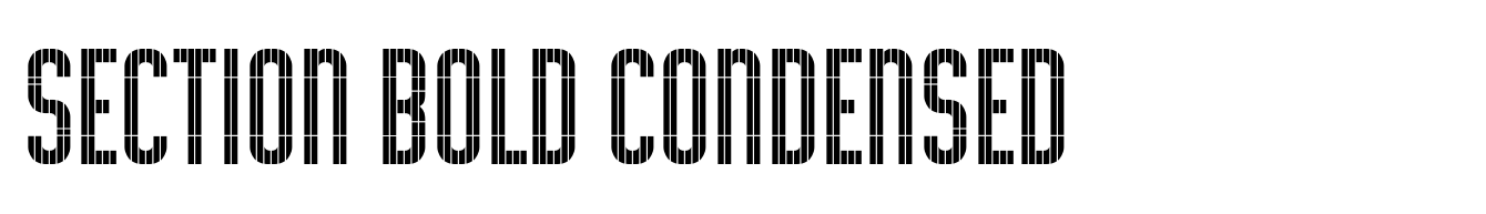 Section Bold Condensed