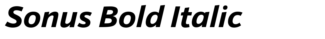 Sonus Bold Italic