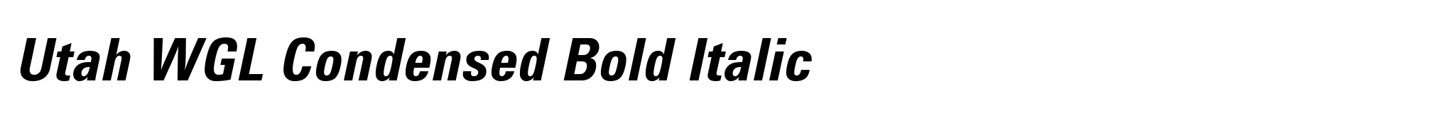 Utah WGL Condensed Bold Italic image