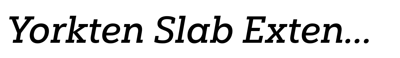 Yorkten Slab Extended Medium Italic