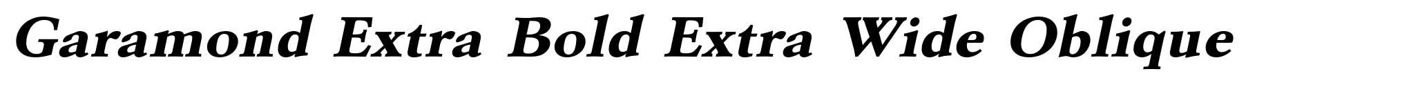 Garamond Extra Bold Extra Wide Oblique image