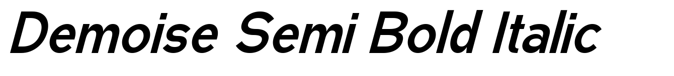 Demoise Semi Bold Italic