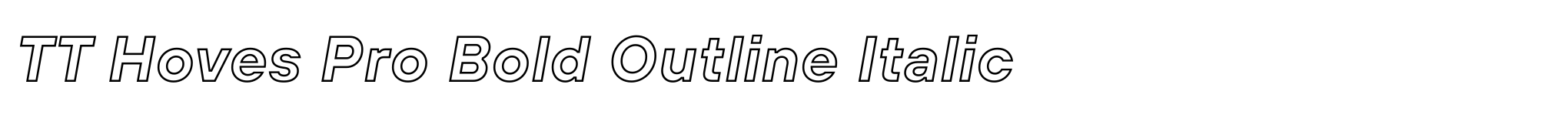 TT Hoves Pro Bold Outline Italic image