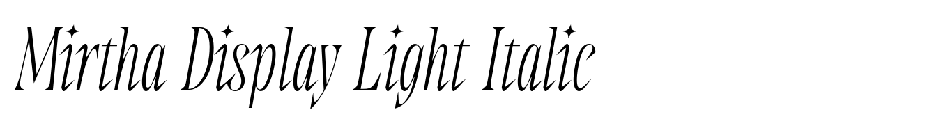 Mirtha Display Light Italic